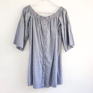 A&F Blue Off the Shoulder Sundress